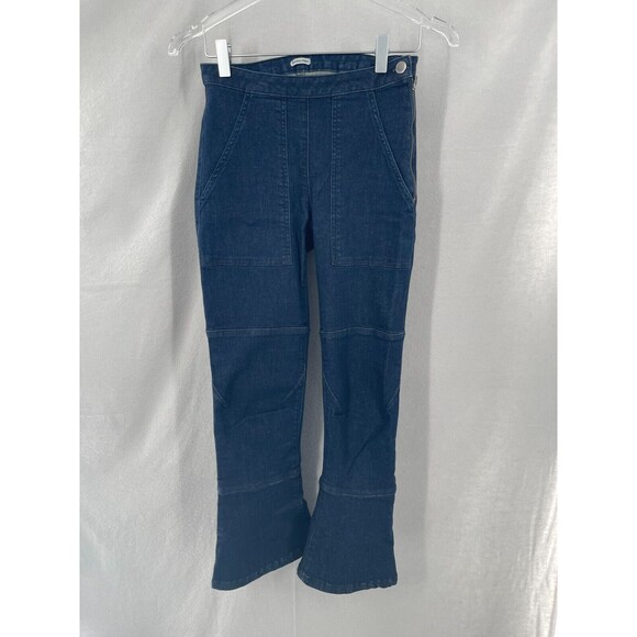 Rachel Comey 0 Jeans Pursue High Waist Crop Flare Pants Dark Wash - Picture 2 of 13